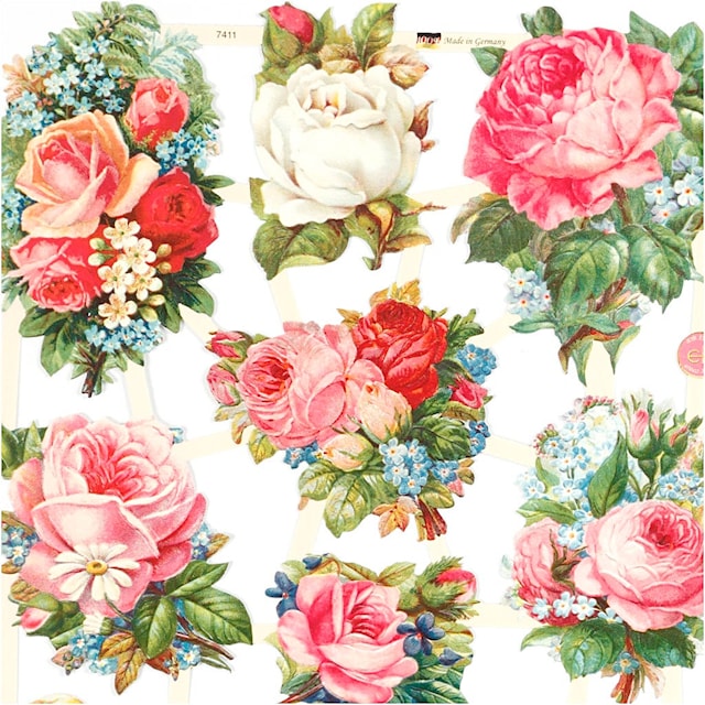 Produktbild 3 för Bokmärken Rosor 16,5 x 23,5 cm 2ark