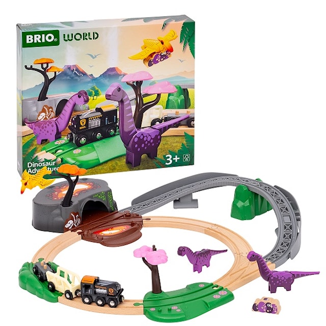 Produktbild 1 för Brio World Dinosaur Adventure Tågbana (36094)