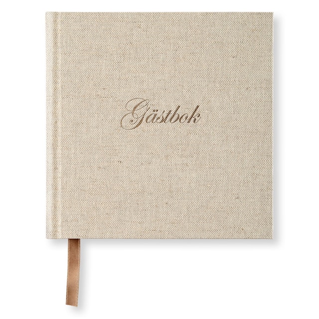 Gästbok 185 x 185 Rough Linen Paperstyle