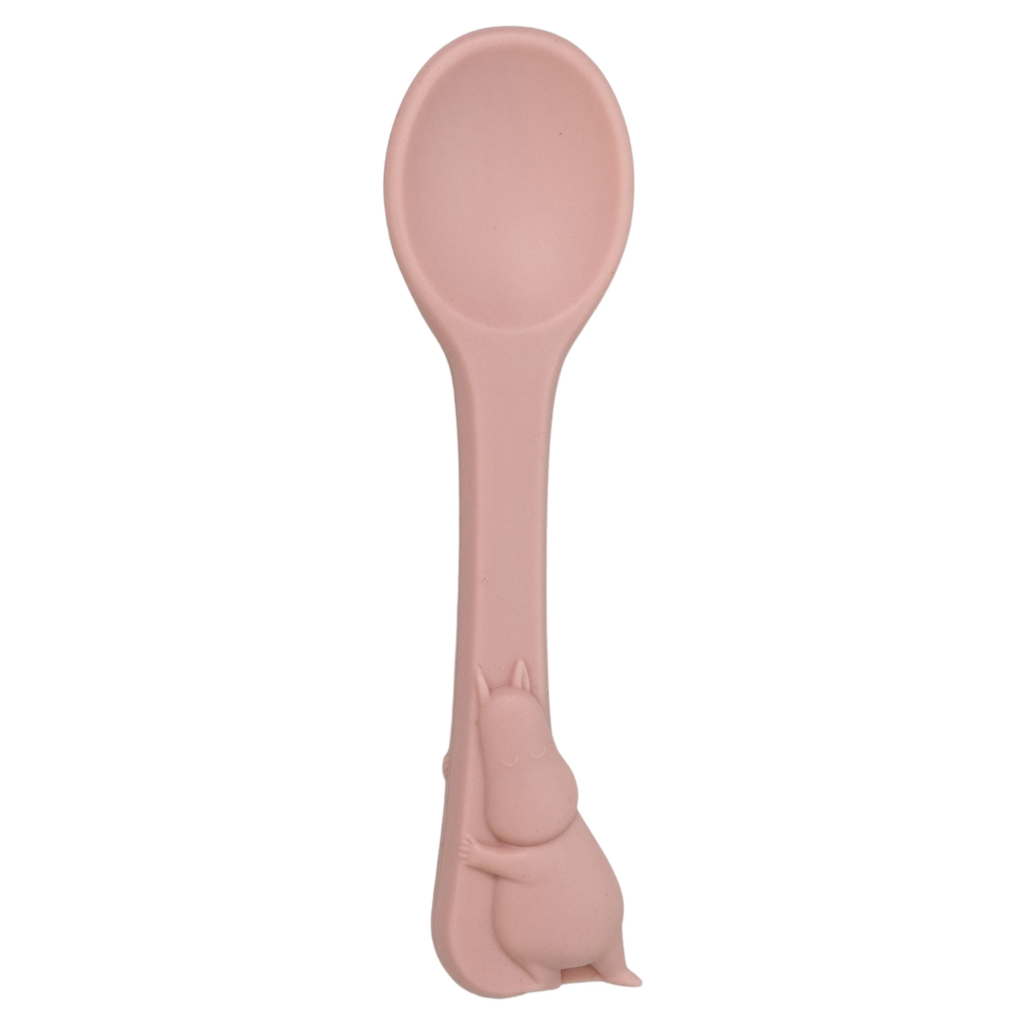 Produktbild för Mumin Silikon Sked Rosehip Pink Rätt Start