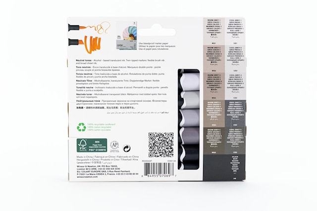 Produktbild 5 för Brushmarker Grey Tones 12-pack Winsor & Newton