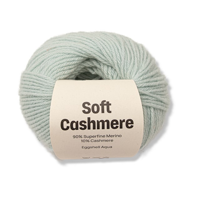 Soft Cashmere Kashmir/merinovilla 25 gr Eggshell aqua A743 Adlibris