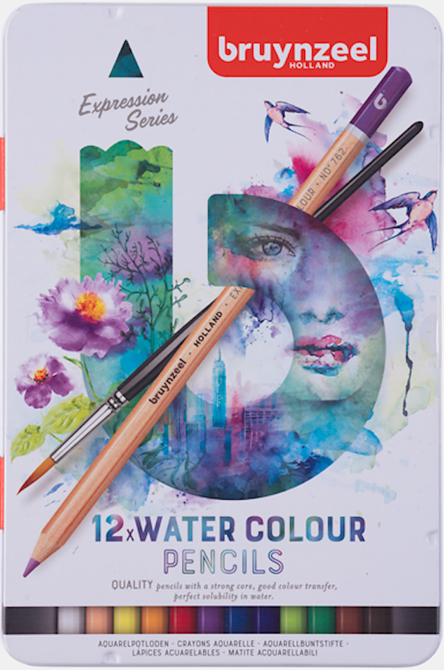 Produktbilde 1 for Bruynzeel Expression Akvarellblyanter 12-sett