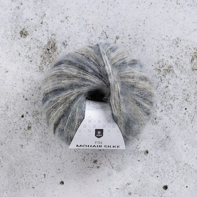 Fin Mohair Silk Multi Garn 25 g Seal Pup 551 Järbo