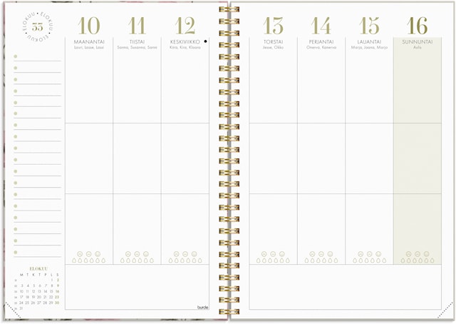 Tuotekuva 2 - Kalenteri 2026 Life Planner Essentials A5 Burde