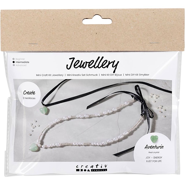 Produktbild 1 för Mini DIY Kit Smycken, Aventurinhjärta, klar, 1 förp.