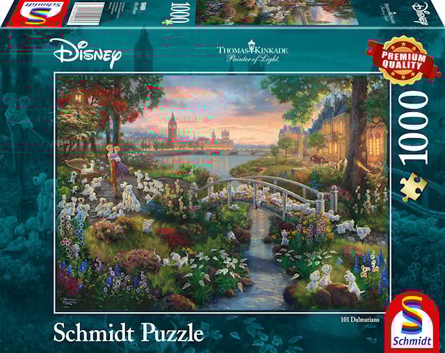 Produktbilde 1 for Disney 101 Dalmatians Thomas Kinkade Puslespill 1000 brikker Schmidt