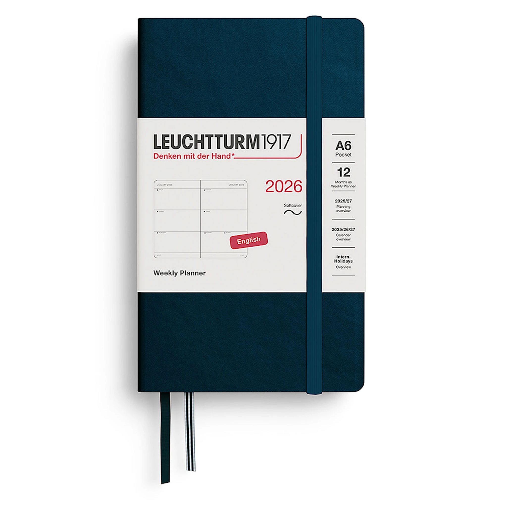 Produktbilde for Weekly Planner 2026 A6 Soft Deep Sea Leuchtturm1917