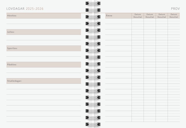 Produktbilde 5 for Kalender 25/26 A6 Stars 18 mnd Almanacksförlaget