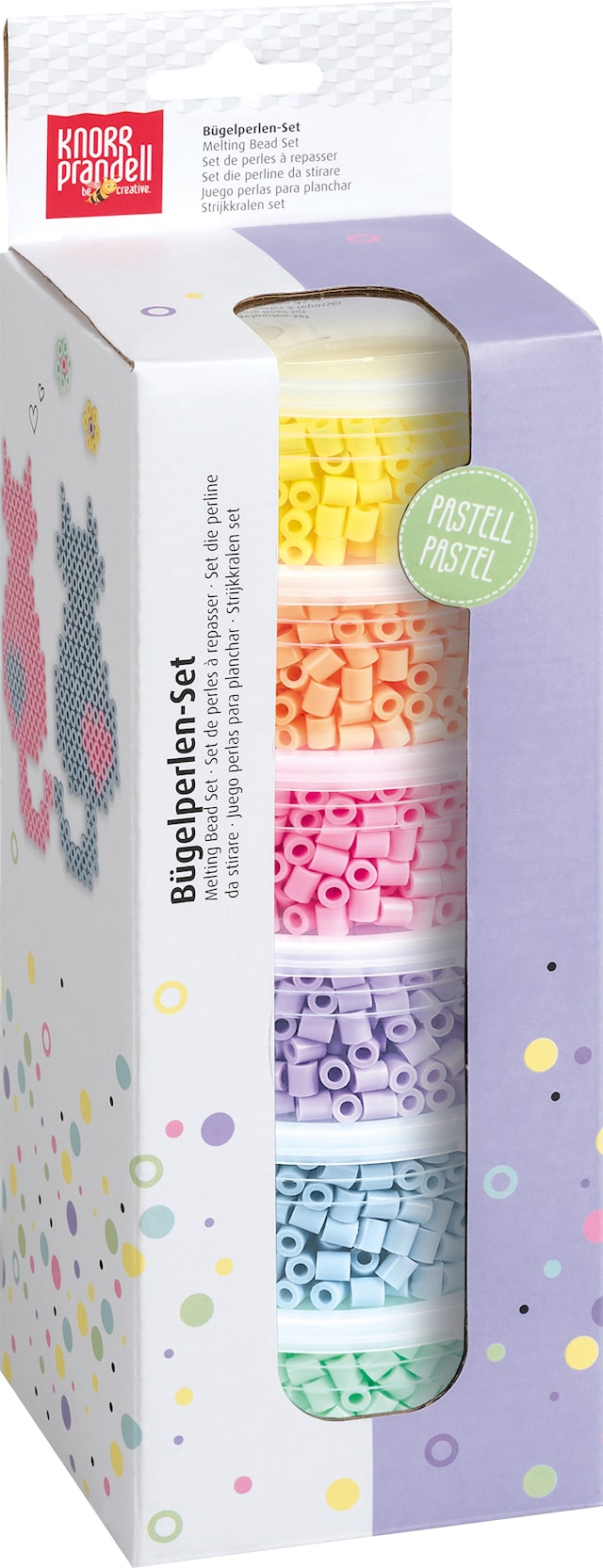Tuotekuva 2 - Helmet Helmiä Helmialustoille Pastellivärit 500 kpl Knorr Prandell