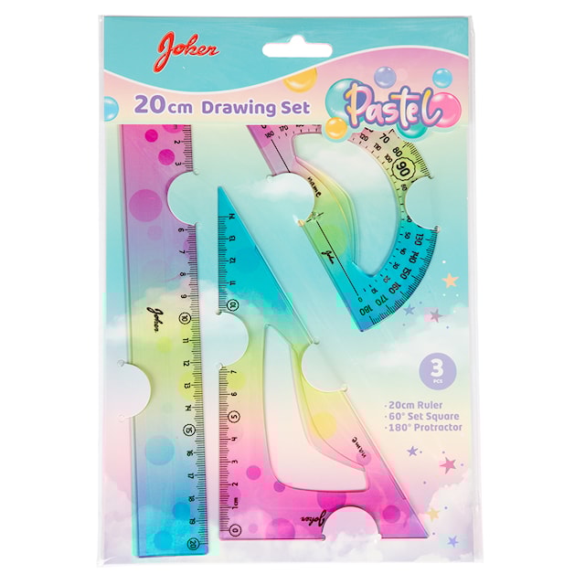 Produktbilde 2 for Linjalssett Regnbuefarger 3-pack