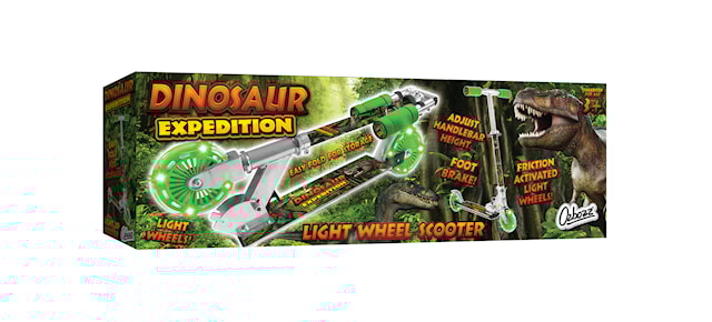 Produktbild 2 för Sparkcykel Dinosaurie Med Lysande Hjul