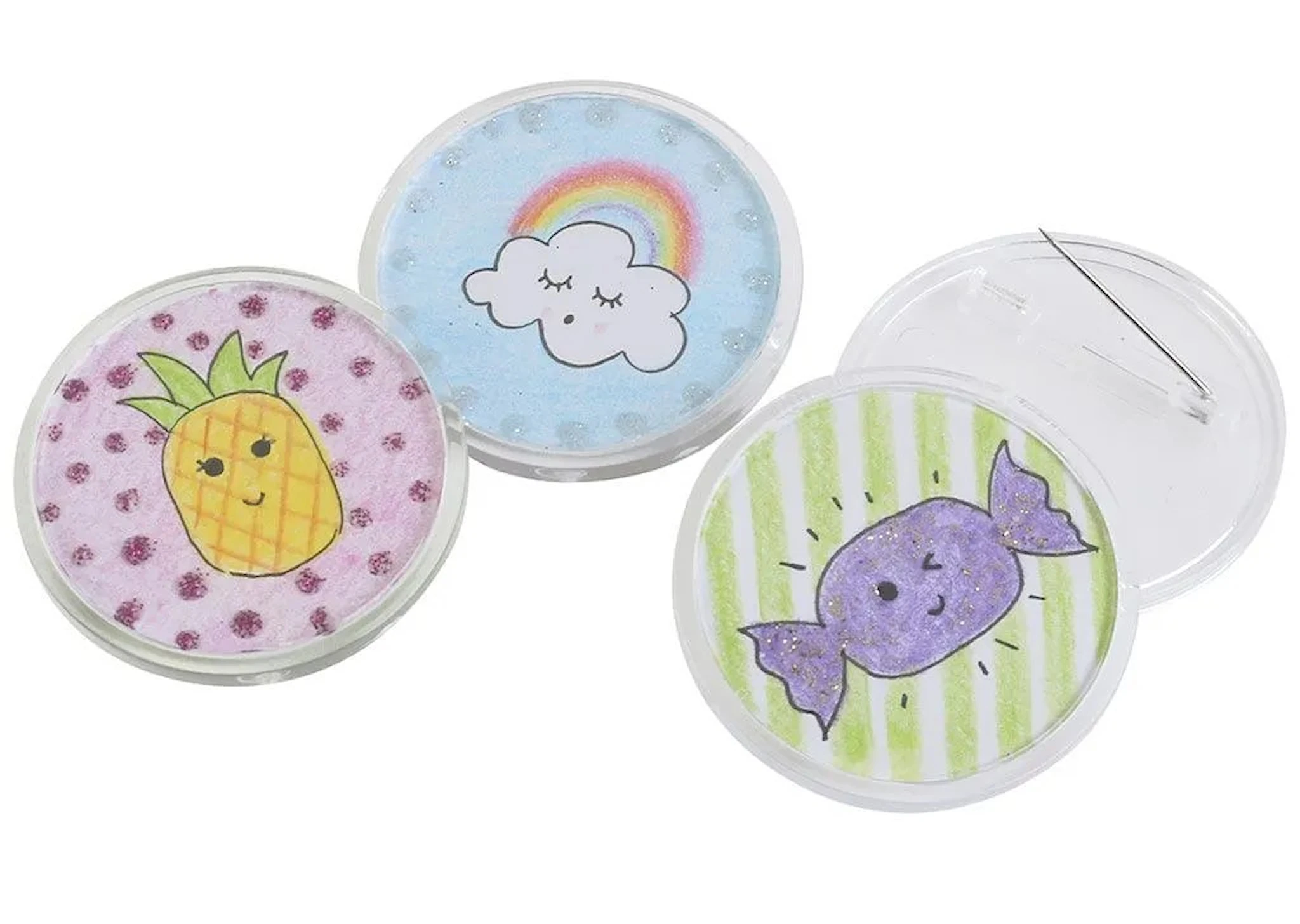 Produktbilde for Badges, rund, dia. 5,5 cm, 5 stk./ 1 pk.