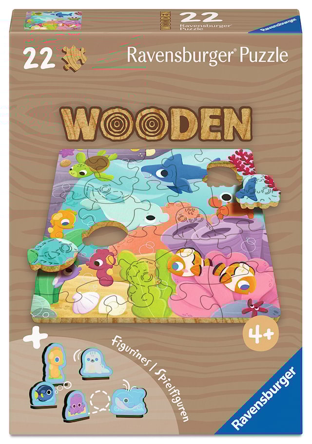 Produktbilde 1 for WOODEN Undervannsdyr 22p Ravensburger