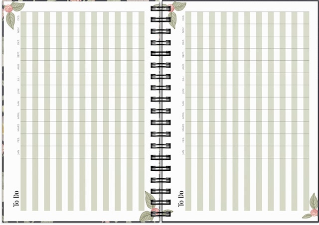 Produktbilde 5 for Ukekalender Life Planner 2026 A6 Floral Burde