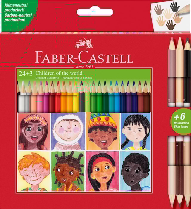 Färgpennor Classic 24 st + 6 st Skintones Faber-Castell
