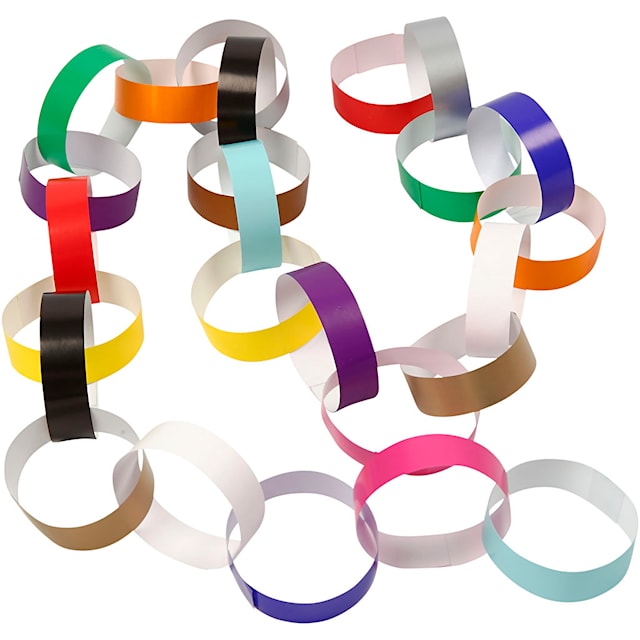 Produktbild 2 för Girlangstrimlor olika färger 16 cm x 15 mm 400-pack