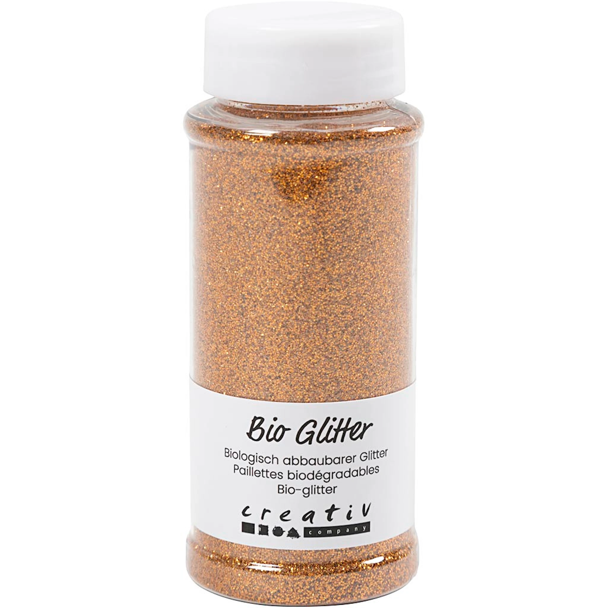 Produktbilde for Biologisk nedbrytbart glitter, kobber, 140 ml/ 1 boks