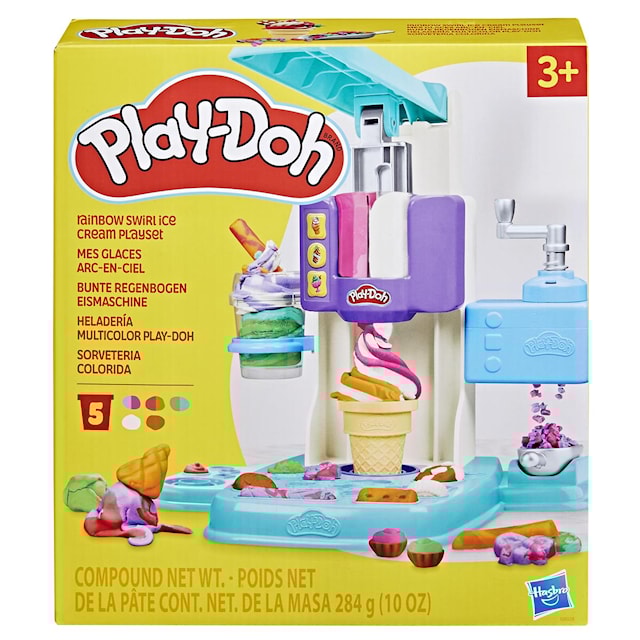 Produktbild 1 för Play-Doh Rainbow Swirl Ice Cream Playset