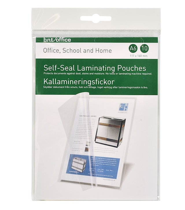 Produktbild 1 för Lamineringsfickor kallaminering A6 10-pack