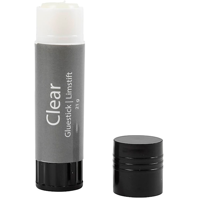 Produktbilde 1 for Clear Limstift, rund, 21 g, 1 stk.