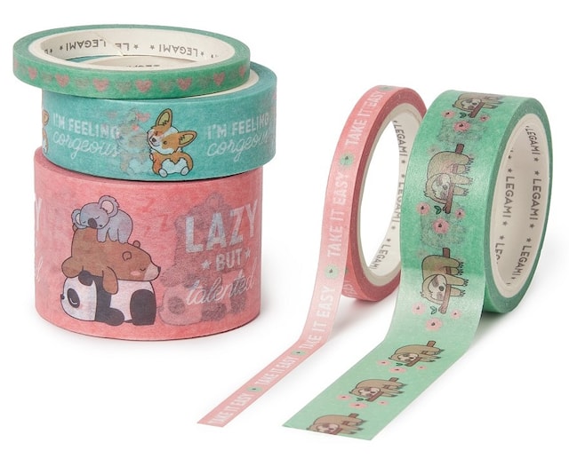 Tuotekuva 1 - Washiteippi Cute Animals 5-pack Tape by Tape Legami