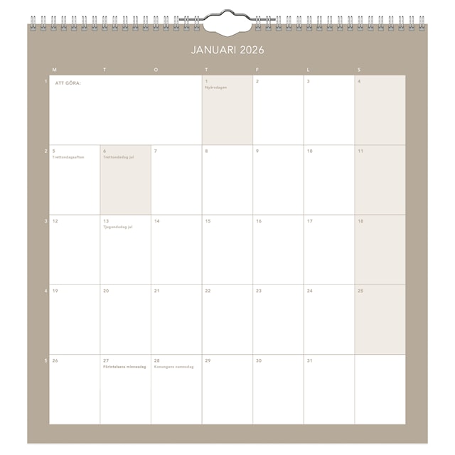 Produktbild 2 för Väggkalender Clean 2026