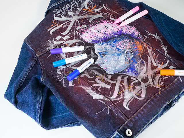 Tuotekuva 3 - Pintor - Set Pastel Mix -x6- Medium - Sininen Keltainen Violetti Vihreä Pinkki Valkoinen Pilot