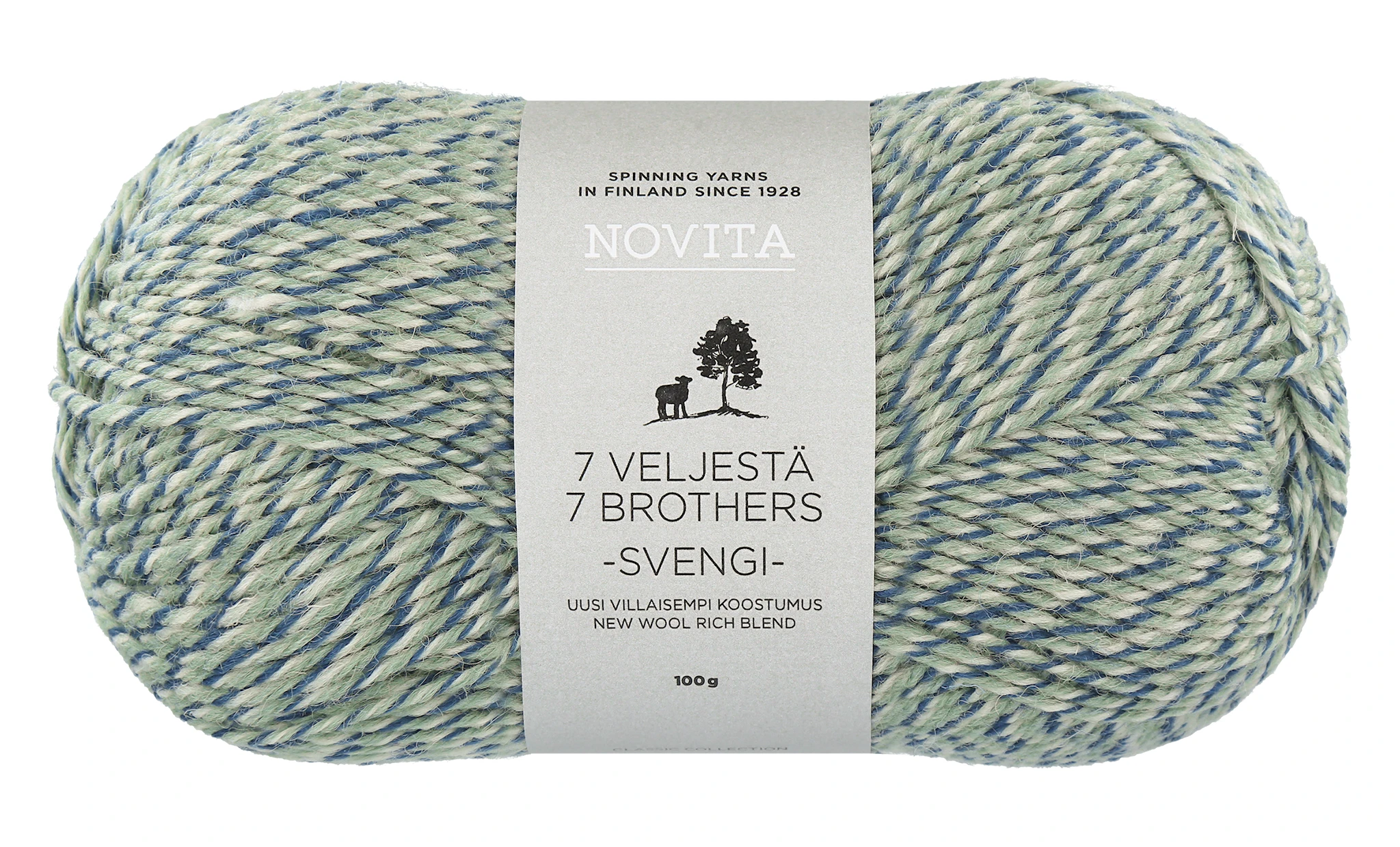 Produktbilde for 7 Bröder Svengi Garn Ullmiks 100 g Novita
