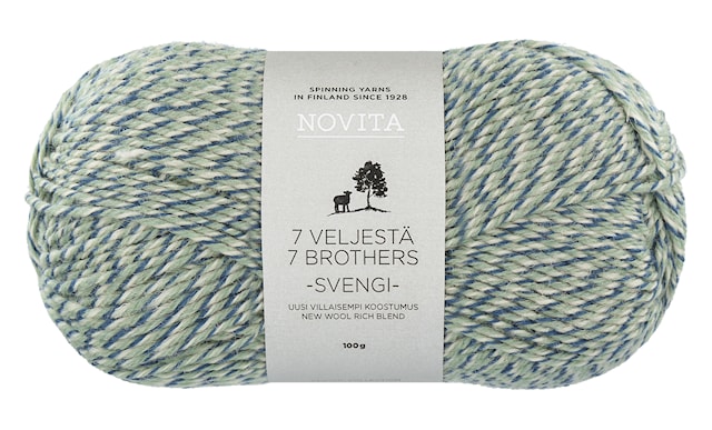 Produktbilde 1 for 7 Bröder Svengi Garn Ullmiks 100 g pastill 8151 Novita