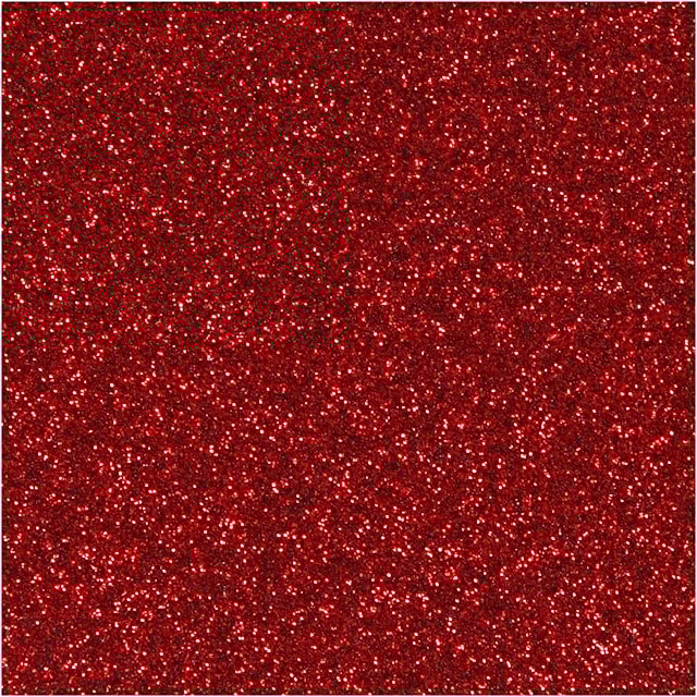 Produktbild 3 för Stryktyg Iron-on A5 Röd Glitter 1 ark