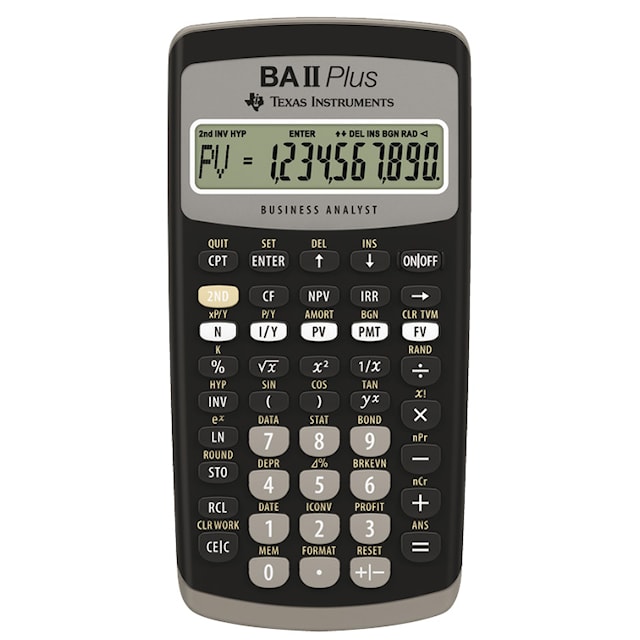 TI-BA II Plus Talouslaskin  Texas Instruments
