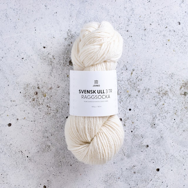 Svensk Ull 3tr Raggsocka 100 gr Artic Fox 201 Järbo