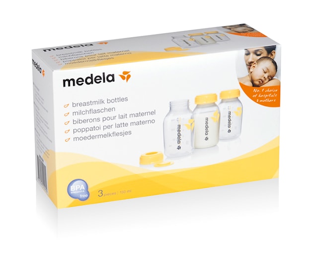 Produktbild 1 för Diflaska 150 ml, 3-pack, medela