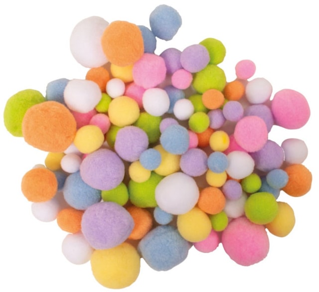 Produktbilde 1 for Pomponer Pastellfarger 100-pakning Playbox