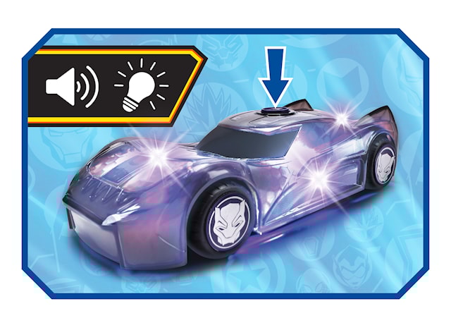 Produktbild 3 för Black Panther Bil med Ljud och Ljus 1:32 Marvel