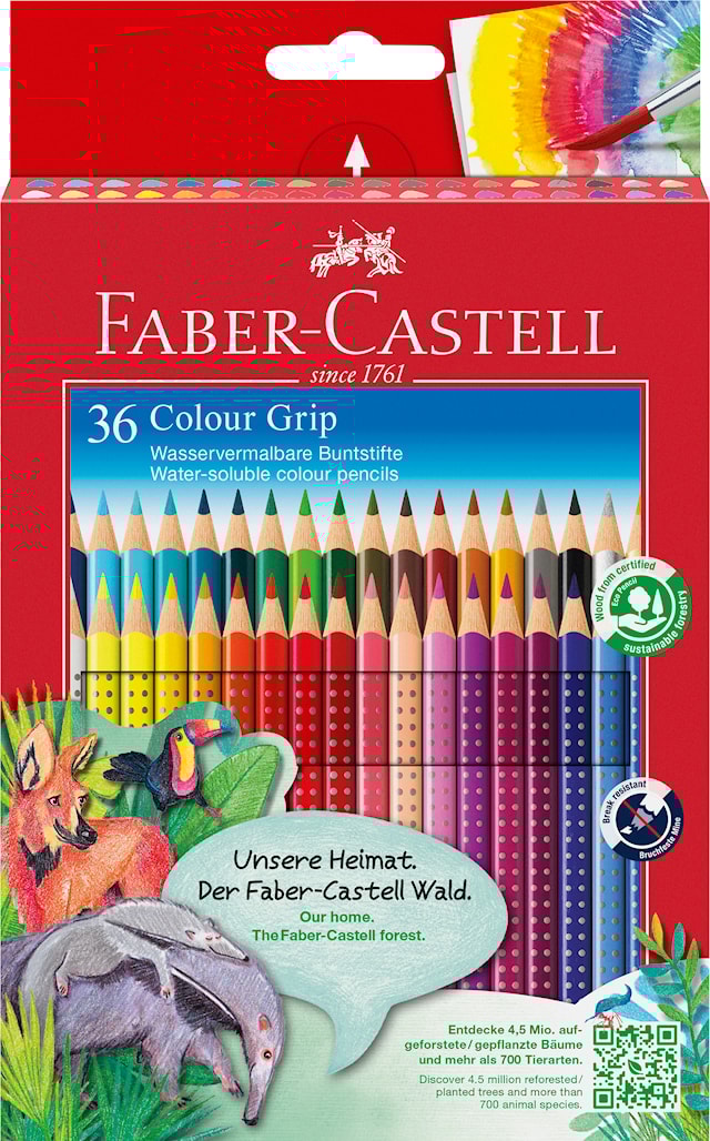 Tuotekuva 1 - Värikynät Grip Color – 36 kynää Faber-Castell