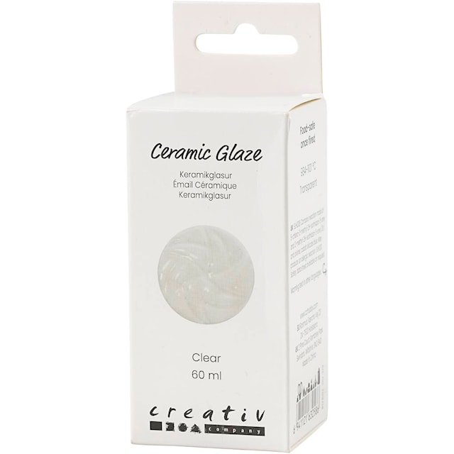 Produktbild 3 för Keramikglasyr, 984-1101 °C, transparent, klar, 60 ml/ 1 burk