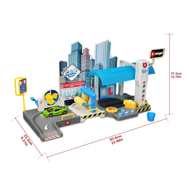 Produktbilde 2 for Street Fire Biltvätt Lekset Garage 1:43 Bburago