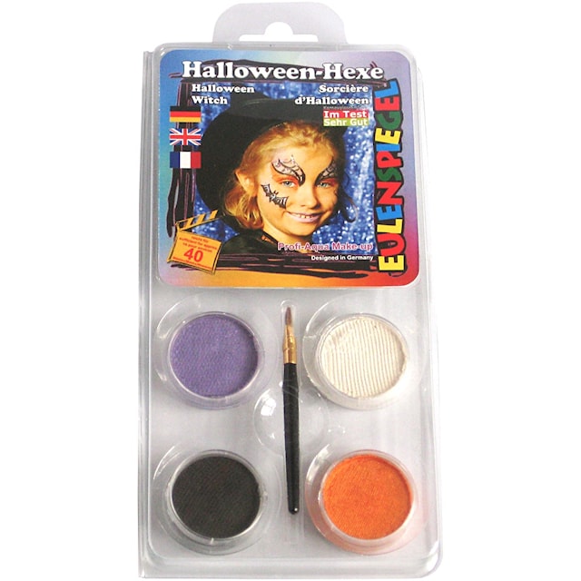 Produktbilde 1 for Eulenspiegel Ansiktsmaling - sminkesett, halloween heks, ass. farger, 1 sett