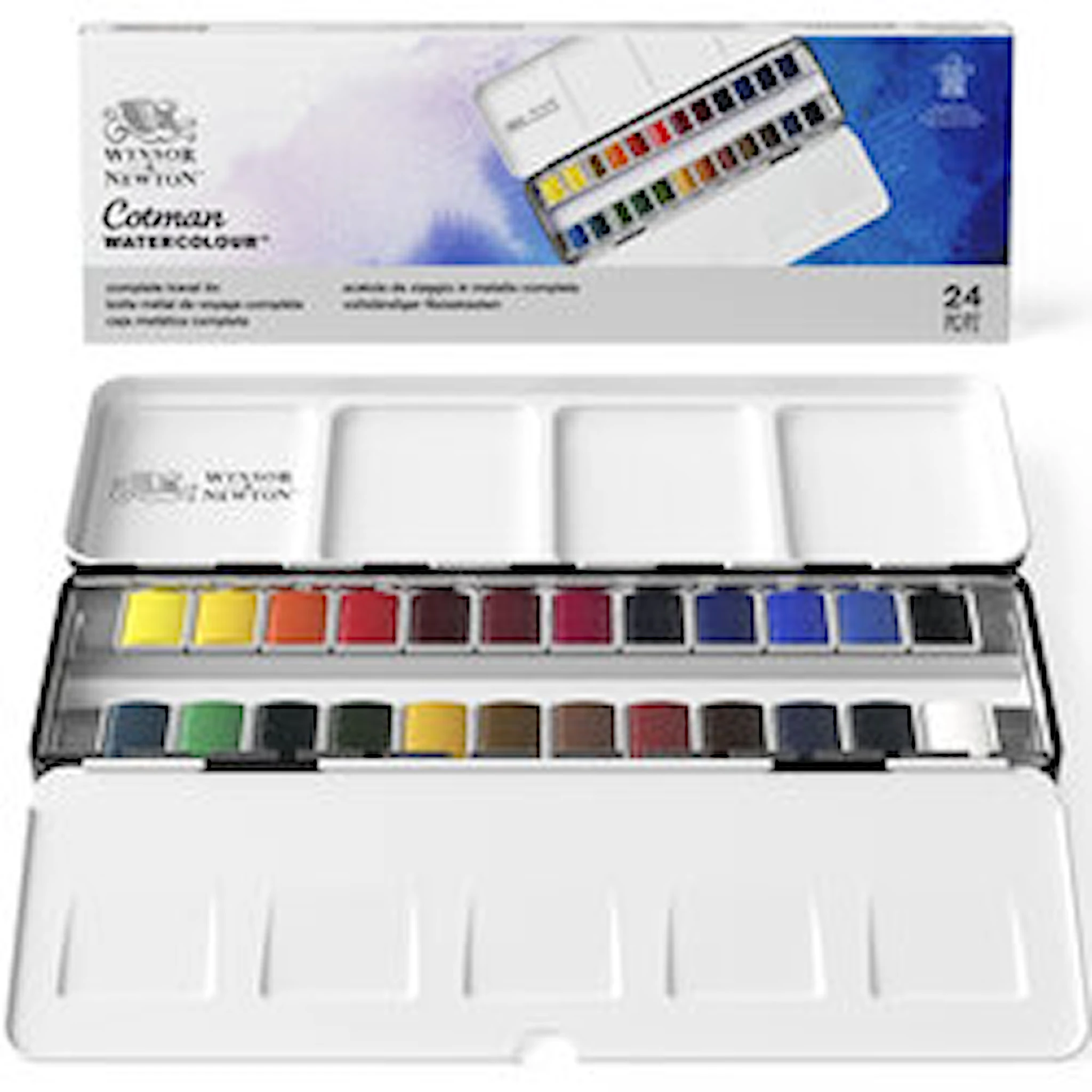 Tuotekuva ille Akvarellivärit Cotman Metallirasia 24 1/2 nappia Winsor & Newton