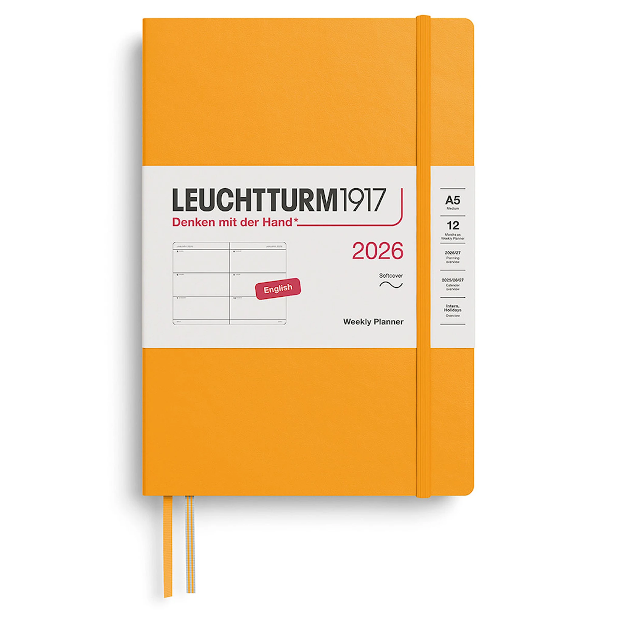 Produktbilde for Weekly Planner 2026 A5 Soft Rising Sun Leuchtturm1917