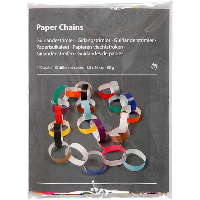 Tuotekuva 3 - Paperisuikaleet, Pit. 16 cm, Lev: 15 mm, värilajitelma, 400 kpl/ 1 pkt