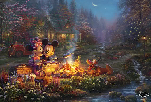 Tuotekuva 2 - Palapeli Disney Mickey & Minnie Sweetheart Campfire 200 palaa Schmidt