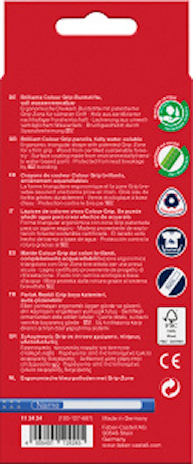 Tuotekuva 3 - Akvarellikynät Grip Color 24 pakkaus Faber-Castell