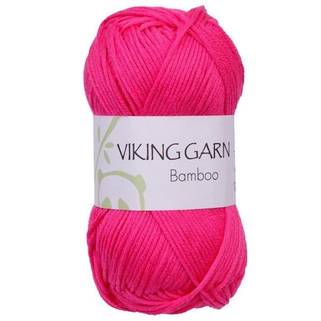 Bamboo Garn Bomullsmix 50 g Rosa 664 Viking Garn