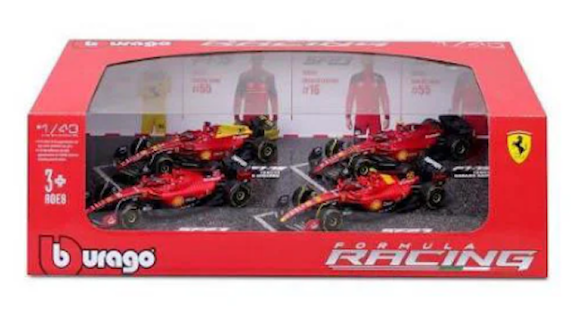 Produktbild 1 för BBurago 1:43 Ferrari F1 Charles Leclerc Highlights Set (4-pack)