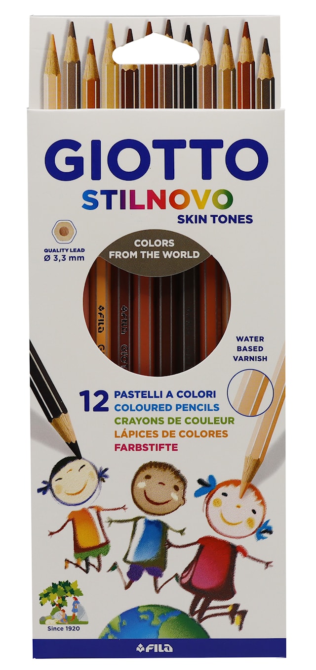 Produktbilde 1 for Fargeblyanter Skin Tones 12 stk. Stilnovo Giotto