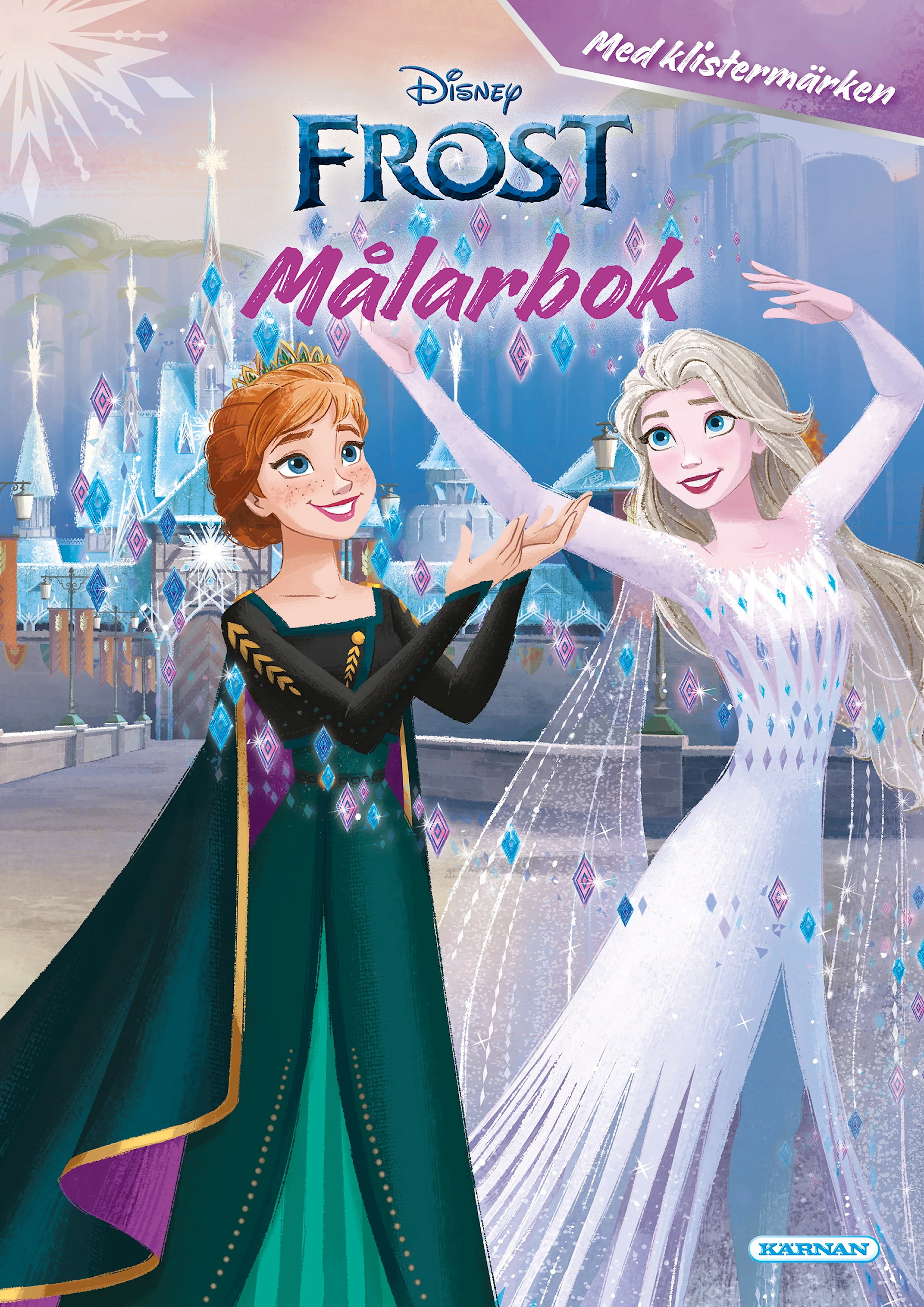 Produktbild för Målarbok Frost med klistermärken Kärnan