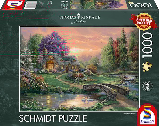 Produktbild 1 för Sweetheart Retreat Thomas Kinkade Pussel 1000 bitar Schmidt